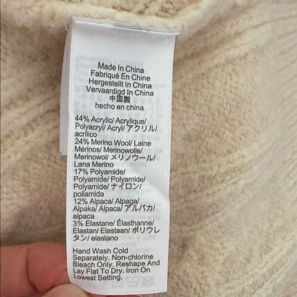 J. Crew Women's Cable Knit Cardigan - Tan - Picture 6 of 6